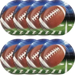 Creative Converting 24ct Football Party Football Paper Plates