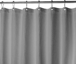 Creative Scents Matte Gray White Waffle Shower Curtain -Creative GUEST 56d3546c 2fe9 4942 84d0 8443927d433f