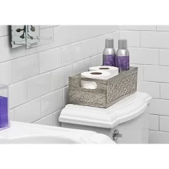 Creative Scents Silver Dublin Bathroom Organizer Storage Bin
