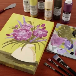 Creative Inspirations Stretched Canvas For Painting- 1-1/2" Deep, 4-Pack, 11oz Sealed & Double-Primed Cotton Canvases, Pine Stretcher Frame, Archival -Creative GUEST 58c5e7eb 0f3c 4ee7 80a1 27311e5cc0f2