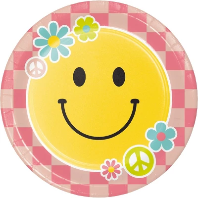 Creative Converting Flower Power Birthday Party Plates And Napkins 48ct 2 Creative Converting Flower Power Birthday Party Plates And Napkins 48ct - Image 2