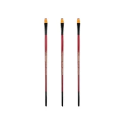 Creative Mark Ebony Splendor Long-Handled Synthetic Sable Paint Brush, Brights, Pack Of 3, Teijin Multi-Filament Hair, Handcrafted Synthetic Paint -Creative GUEST 5b695435 c320 4fd5 ac9f c8edb3c1e849