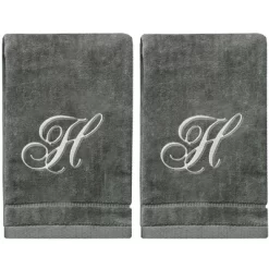 Creative Scents Gray Fingertip Monogrammed Towels Silver Embroidered 33 Creative Scents Gray Fingertip Monogrammed Towels Silver Embroidered -Creative GUEST 5c658cb5 2c49 4239 b3d3 6986b0891dfc
