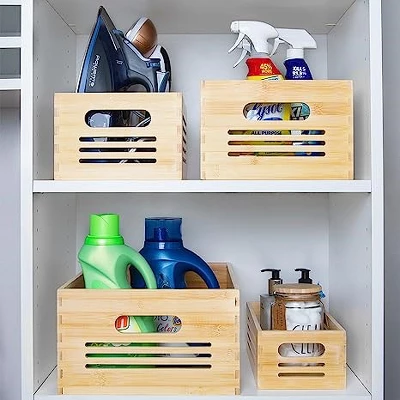 Creative Scents Natural Bamboo Storage Bin 2 Creative Scents Natural Bamboo Storage Bin - Image 2