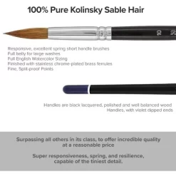 Creative Mark Rhapsody Kolinsky Sable Brushes For Professional Watercolorists - Round Excellent Spring, Full Belly, Split-Proof Points, Chrome -Creative GUEST 5d50dd49 3cf1 49bb 928d f703a9cde697