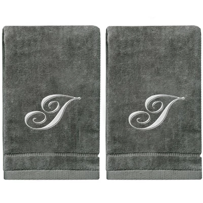 Creative Scents Gray Fingertip Monogrammed Towels Silver Embroidered 15 Creative Scents Gray Fingertip Monogrammed Towels Silver Embroidered - Image 15
