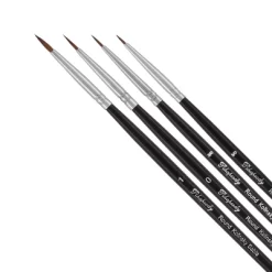 Creative Mark Rhapsody Kolinsky Sable Brushes For Professional Watercolorists- Round Precision Set Of 4 Excellent Spring, Full Belly, Split-Proof -Creative GUEST 61b2b44d 577f 4475 a4fe 3c162d4ea606