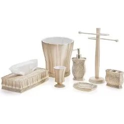 Creative Scents Beige Victoria Bathroom Accessories Set -Creative GUEST 628983f4 561e 4be2 a996 9abb0622e9f5