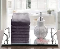 Creative Scents Fingertip Terry Towels Set Of 4 - Grey