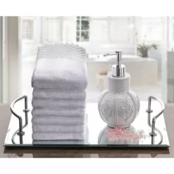 Creative Scents White Embellished Towel Set With Gift Box 11 Creative Scents White Embellished Towel Set With Gift Box -Creative GUEST 64d20f26 f92c 448b 8f50 4ba5d69f867d