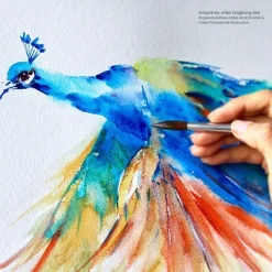 Creative Mark Rhapsody Kolinsky Sable Brushes For Professional Watercolorists - Round Excellent Spring, Full Belly, Split-Proof Points, Chrome -Creative GUEST 65ce8470 048f 4e80 83ae c502c832e152