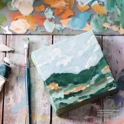 Creative Mark Imperial Professional Chungking Hog Bristle Brush - Fan , Handmade Long Handle Oil Paint Brushes For Artists, Nickel-Plated Brass -Creative GUEST 69c2078d 913d 4d90 96d4 631c728bc8d8