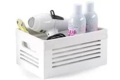 Creative Scents Wooden White Storage Bins