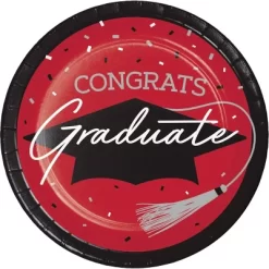 Creative Converting 9" Graduate School Spirit Red Paper Plates 54ct -Creative GUEST 6c41f81c e4e5 4bec 9314 66da78e92f05