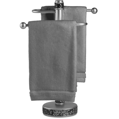 Creative Scents Cotton Velour Set Of 4 Towels - Gray 6 Creative Scents Cotton Velour Set Of 4 Towels - Gray - Image 6