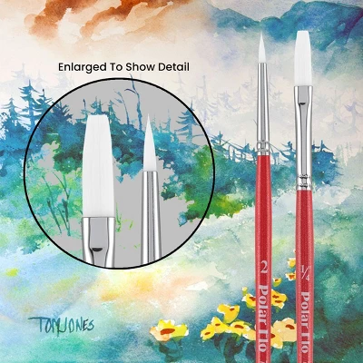 Creative Mark Polar Flo Professional Watercolor Brushes - Rigger - Short Handle, Nickel-Plated Seamless Brass Ferrule - Art Paint Brushes For Acrylic 5 Creative Mark Polar Flo Professional Watercolor Brushes - Rigger - Short Handle, Nickel-Plated Seamless Brass Ferrule - Art Paint Brushes For Acrylic - Image 5