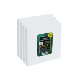 Creative Inspirations Stretched Canvas For Painting- 1-1/2" Deep, 4-Pack, 11oz Sealed & Double-Primed Cotton Canvases, Pine Stretcher Frame, Archival -Creative GUEST 71719107 b8d2 451d ac2b 5d669eb0122b