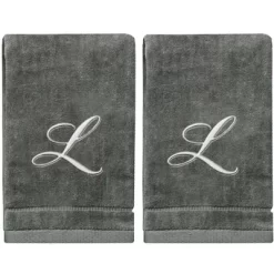 Creative Scents Gray Fingertip Monogrammed Towels Silver Embroidered 37 Creative Scents Gray Fingertip Monogrammed Towels Silver Embroidered -Creative GUEST 740f76d3 9d1f 4484 8056 f2c0b2e8f4fc