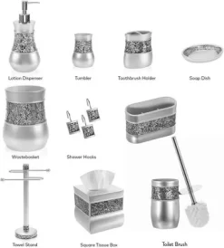 Creative Scents Brushed Nickel 6 Piece Bathroom Accessories Set 9 Creative Scents Brushed Nickel 6 Piece Bathroom Accessories Set -Creative GUEST 7700725d e4d5 4e8d 9f85 5fa17af14297