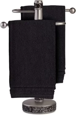 Creative Scents Set Of 4 Black Fingertip Terry Towels -Creative GUEST 77cb7211 726e 4ffb a65d 84eced738ff8