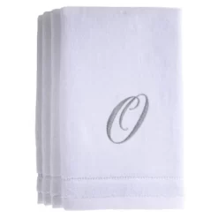 Creative Scents White Fingertip Monogrammed Towels Silver Embroidered -Creative GUEST 798bd640 216d 487b 8cde 387d2d2476b7