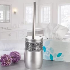 Creative Scents Brushed Nickel Toilet Brush With Holder