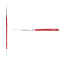 Creative Mark Polar Flo Professional Watercolor Brushes - Rigger - Short Handle, Nickel-Plated Seamless Brass Ferrule - Art Paint Brushes For Acrylic