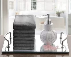 Creative Scents Cotton Velour Set Of 4 Towels - Gray 9 Creative Scents Cotton Velour Set Of 4 Towels - Gray -Creative GUEST 7befdeac cc73 43fe a3bc 3e0b5da4eab1