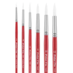 Creative Mark Polar Flo Professional Watercolor Brushes - Assorted Round Set Of 6 - Short Handle, Nickel-Plated Seamless Ferrule - Art Paint Brushes -Creative GUEST 7ed8ef4a 74e8 4630 acd9 6105063d5733