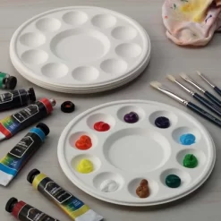 Creative Mark Disposable Paint Palette, 7-3/8" Diameter, 10 Pack - Eco-Conscious, Biodegradable Paint Holder Tray For Artists, Compostable Paint Tray -Creative GUEST 818efece 07d2 4579 864d 5e7e003cc019