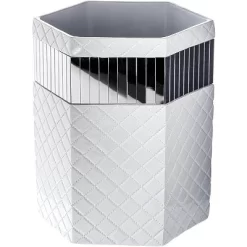 Creative Scents Quilted Mirror White Decorative 6 Piece Bathroom Set -Creative GUEST 8391668a 54c0 4277 9534 27931da76767