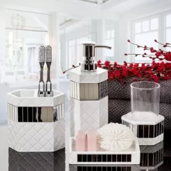 Creative Scents Quilted Mirror White Lotion Dispenser -Creative GUEST 8650d736 ff9f 4cdf a9d6 c0d707422f2a 2