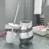 Creative Scents Silver Mosaic Toilet Bowl Brush With Holder
