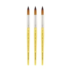 Creative Inspirations Dura-Handle Round Short Handle Paint Brush Set Of 3- Solid Resin Handle, Synthetic Taklon Paint Brushes, Round Brush For Oils, -Creative GUEST 878030fe 0064 4811 b30f 326014e8ead3