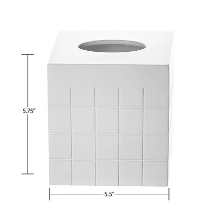 Creative Scents Polar White 6 Pcs Bath Set - Features: Soap Dispenser, Toothbrush Holder, Tumbler, Soap Dish, Square Tissue Cover, And Wastebasket 4 Creative Scents Polar White 6 Pcs Bath Set - Features: Soap Dispenser, Toothbrush Holder, Tumbler, Soap Dish, Square Tissue Cover, And Wastebasket - Image 4