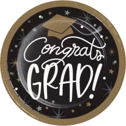 Creative Converting 7" Glowing Graduate Dessert Paper Plates 24ct -Creative GUEST 8f76143c 7d05 45a6 80f7 bbf9e20d7900