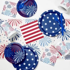 Creative Converting 3ct Patriotic Pattern Disposable Plastic Tablecloths