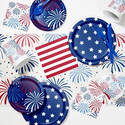 Creative Converting 3ct Patriotic Pattern Disposable Plastic Tablecloths 1 Creative Converting 3ct Patriotic Pattern Disposable Plastic Tablecloths