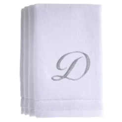 Creative Scents White Fingertip Monogrammed Towels Silver Embroidered -Creative GUEST 936e8e38 84be 4ee0 9278 eb1f00dbfebd
