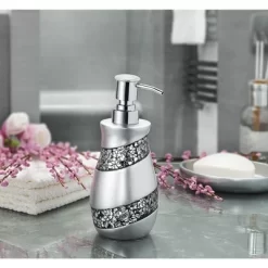 Creative Scents Silver Mosaic 6 Piece Bathroom Accessories Set -Creative GUEST 95c78ffb ce2a 475a 94ad 2f797f60ae1d