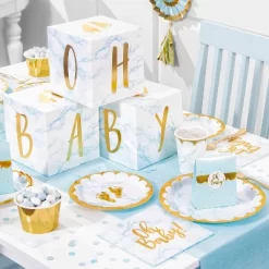 Creative Converting 3ct Marble Baby Shower 'Oh Baby' Blocks Centerpieces Party Décor And Accessories Blue -Creative GUEST 969f782a f7c2 403f 83be db88d4037bf5 1