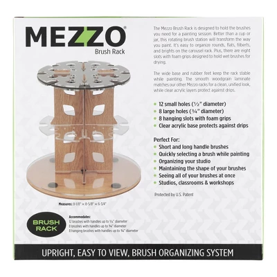 Mezzo Rotating Paint Brush Storage Rack With Mimik Squirrel Professional Watercolor Brushes Set Of 12 High Color Load Synthetic Squirrel Brush Set 5 Mezzo Rotating Paint Brush Storage Rack With Mimik Squirrel Professional Watercolor Brushes Set Of 12 High Color Load Synthetic Squirrel Brush Set - Image 5