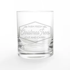 Creative Products Cut And Carry Christmas Trees 11 Oz. Whiskey Glass