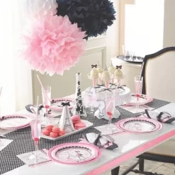 Creative Converting 24ct Party In Paris Dessert Plates Pink