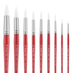 Creative Mark Polar Flo Professional Watercolor Brushes - Round Packs Of 2 - Short Handle, Nickel-Plated Seamless Brass Ferrule - Art Paint Brushes -Creative GUEST 9c3951c0 8ca4 47cf b02d 01ea39821a9f