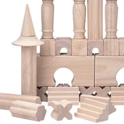 Creative Minds Wooden Architectural Unit Blocks - 40 Blocks