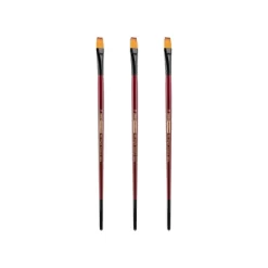 Creative Mark Ebony Splendor Long-Handled Synthetic Sable Paint Brush, Brights, Pack Of 3, Teijin Multi-Filament Hair, Handcrafted Synthetic Paint -Creative GUEST 9d598655 66a5 45a0 9bad 9a8d12482957