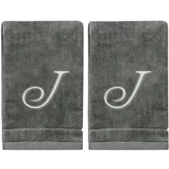 Creative Scents Gray Fingertip Monogrammed Towels Silver Embroidered 35 Creative Scents Gray Fingertip Monogrammed Towels Silver Embroidered -Creative GUEST 9df89814 aa50 4c79 8d90 e10b534bc6c7