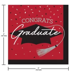 Creative Converting Graduate School Spirit Red Paper Beverage Napkins 108ct -Creative GUEST a4a40d39 6245 44e6 83db d0f1ff347488