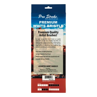 Creative Mark Pro Stroke Premium White Chungking Hog Bristle Artist Paint Brush - Short Handle Set Of 12 With Easel Case - Natural Bristle Brush W/ 6 Creative Mark Pro Stroke Premium White Chungking Hog Bristle Artist Paint Brush - Short Handle Set Of 12 With Easel Case - Natural Bristle Brush W/ - Image 6